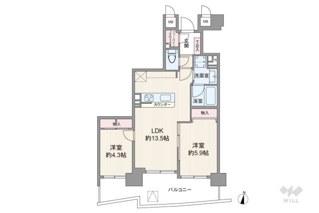 ザパームス東中野エアリィタワー:間取り図面