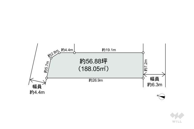 宝塚市中山台1丁目 土地:間取り図面