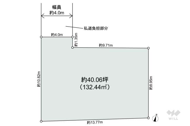 世田谷区上祖師谷4丁目 土地:間取り図面