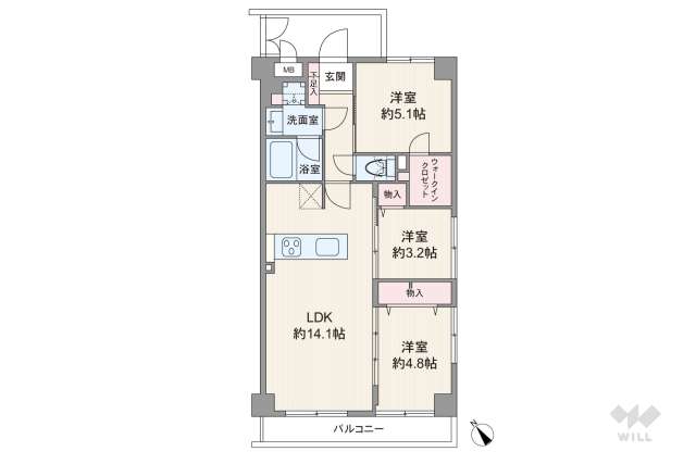 マイキャッスル二子玉川園:間取り図面
