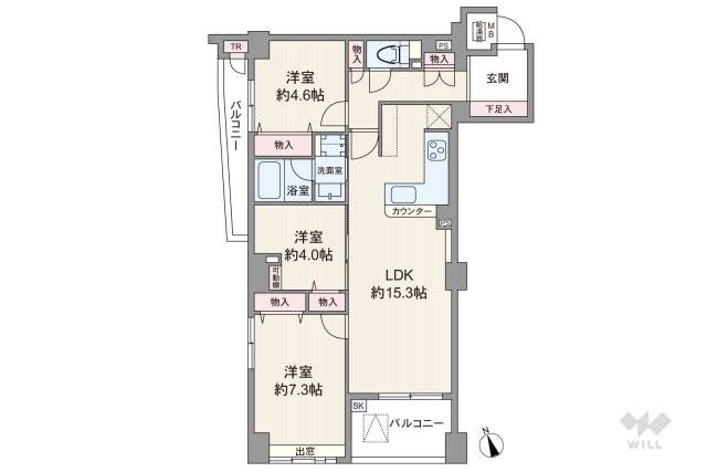 フォルスコート学芸大学:間取り図面