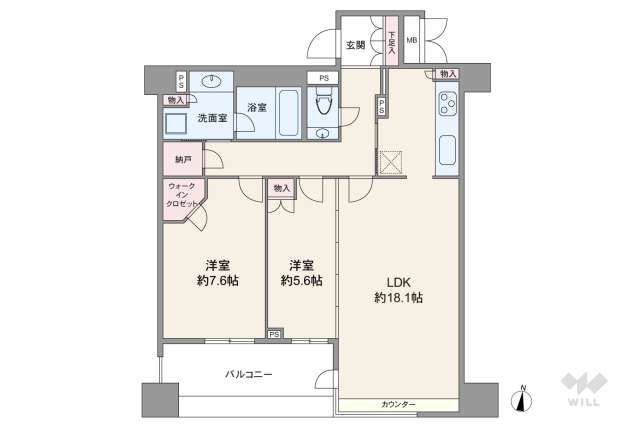 グレンパーク駒場:間取り図面