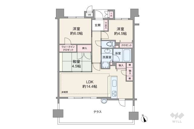 レピア東園田EAST:間取り図面