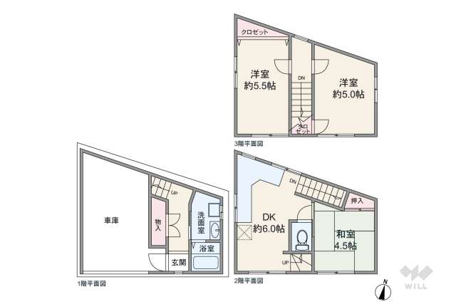 大田区大森中3丁目 一戸建て:間取り図面
