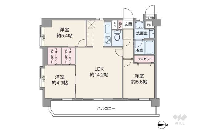 ライオンズガーデン西蒲田:間取り図面