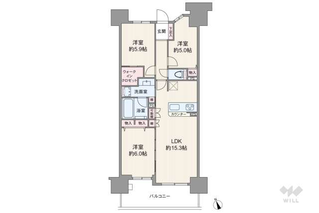 オーベルグランディオ萩中:間取り図面