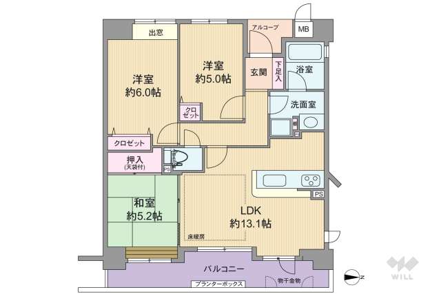 パレ武庫之荘富松の杜:間取り図面