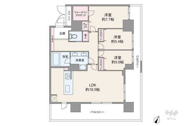 深沢ハウスD棟:間取り図面