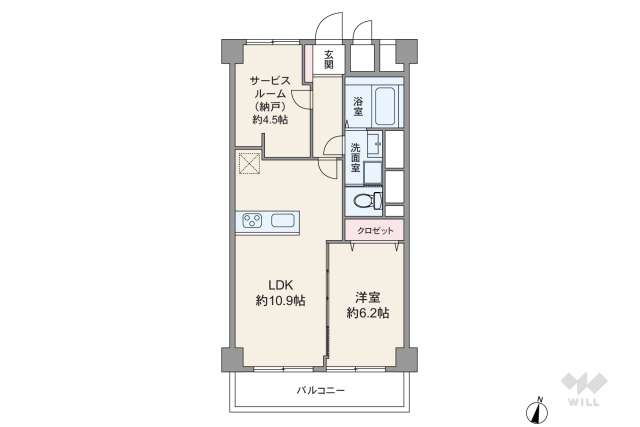 烏山コーポビアネーズ:間取り図面