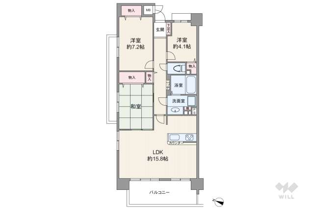 ラヴェール宝塚2号棟:間取り図面