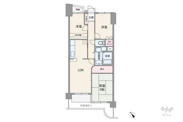 NEOダイキョー逆瀬川:間取り図面