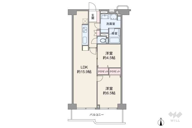 南塚口パークマンションA棟:間取り図面