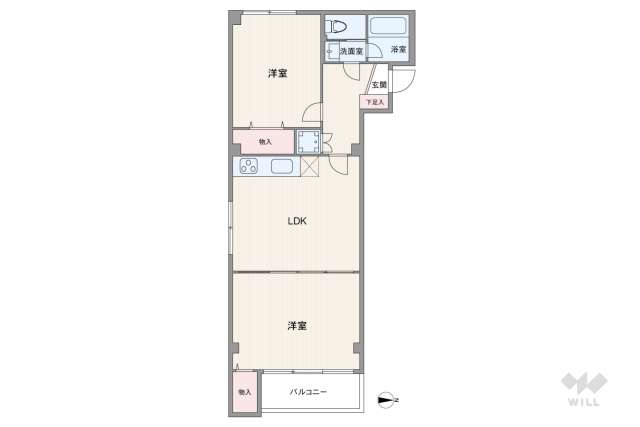 北千束第二コーポラス:間取り図面