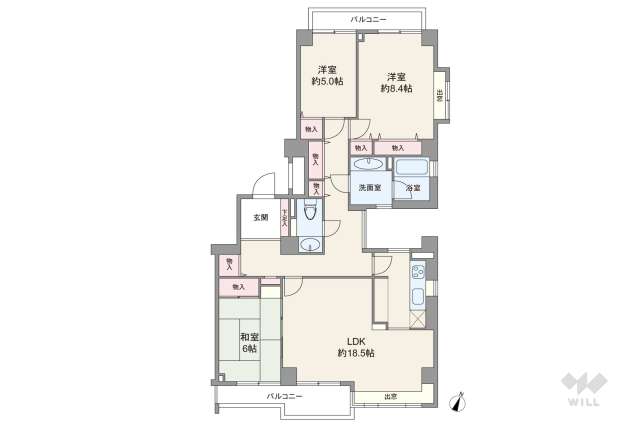 コスモ久ヶ原:間取り図面