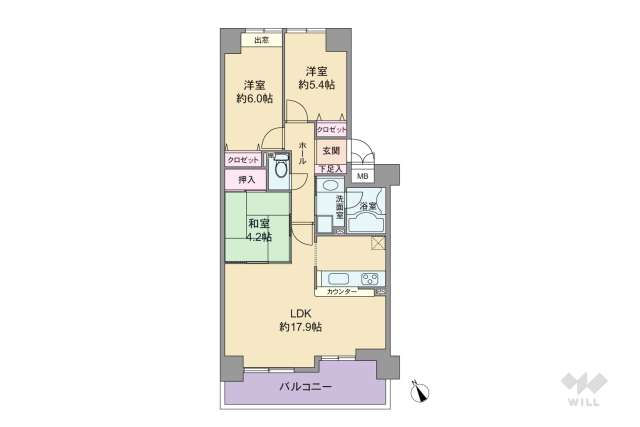 リブレカーサ逆瀬川:間取り図面