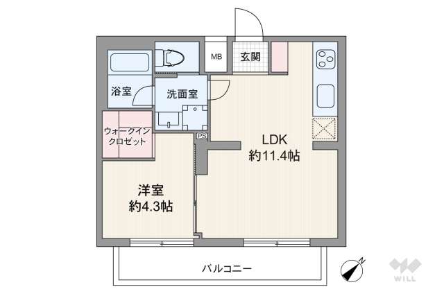 パークハイツ用賀:間取り図面