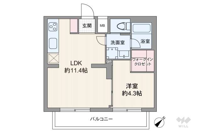 パークハイツ用賀:間取り図面