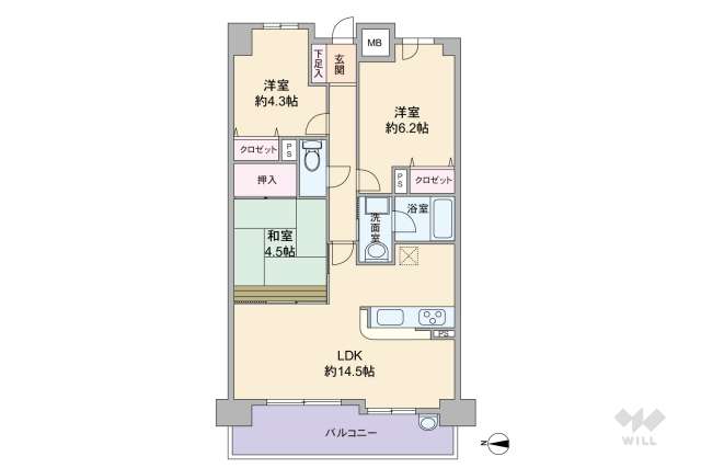 セレッソコート宝塚グランシア:間取り図面