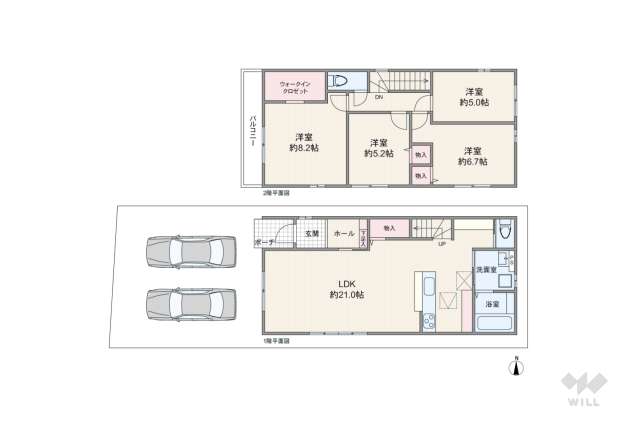 名古屋市中川区供米田3丁目 一戸建て:間取り図面