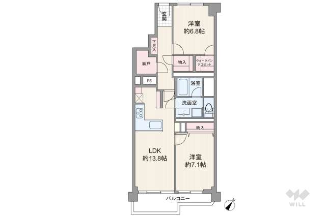 馬事公苑前ハイム2号棟:間取り図面