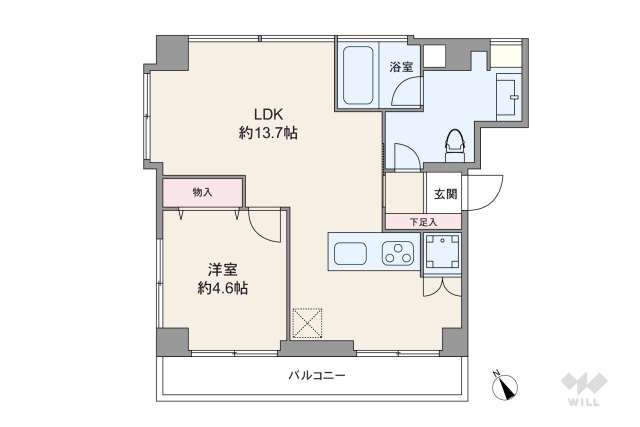 マンション柿の木坂:間取り図面