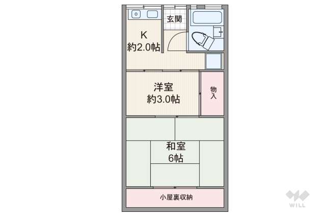 尼崎市下坂部3丁目 テラスハウス:間取り図面