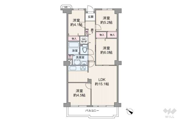 ネオコーポ武庫川:間取り図面
