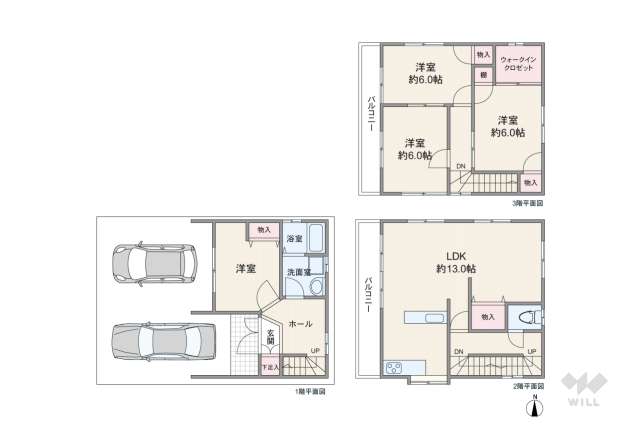 高槻市津之江町2丁目 一戸建て:間取り図面