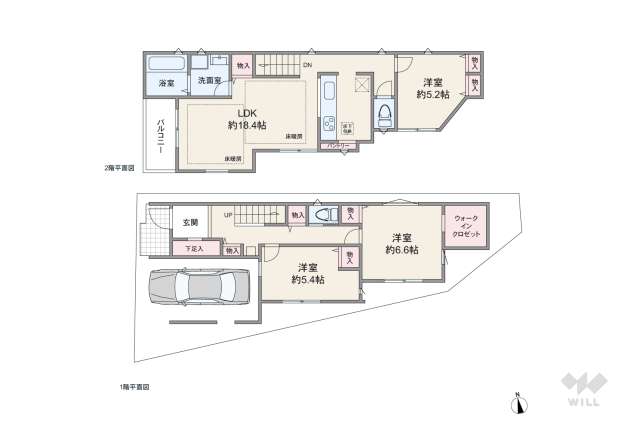 杉並区下井草3丁目 一戸建て:間取り図面