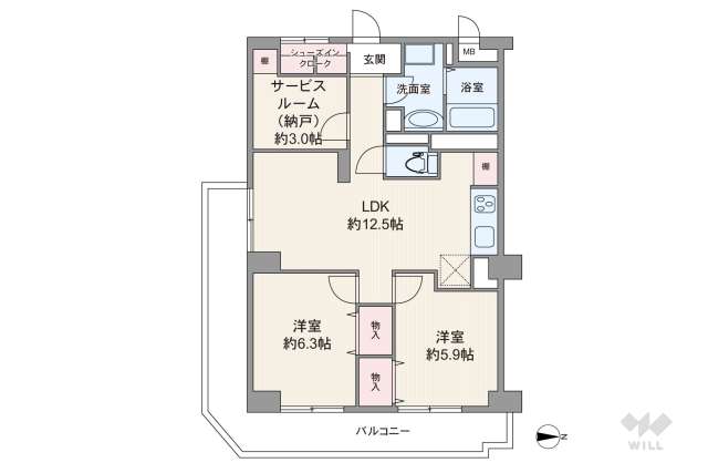 大淀町スワローハイツ:間取り図面
