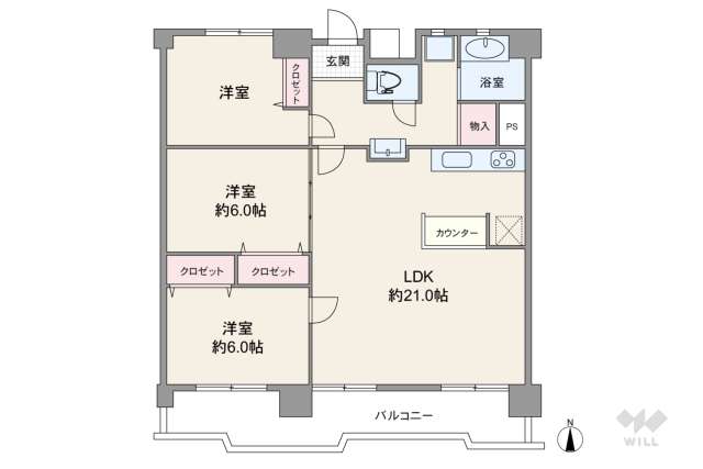 四軒家住宅:間取り図面