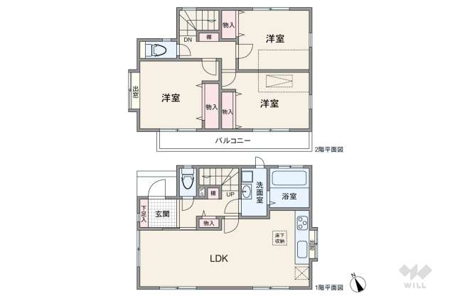 世田谷区八幡山2丁目 一戸建て:間取り図面