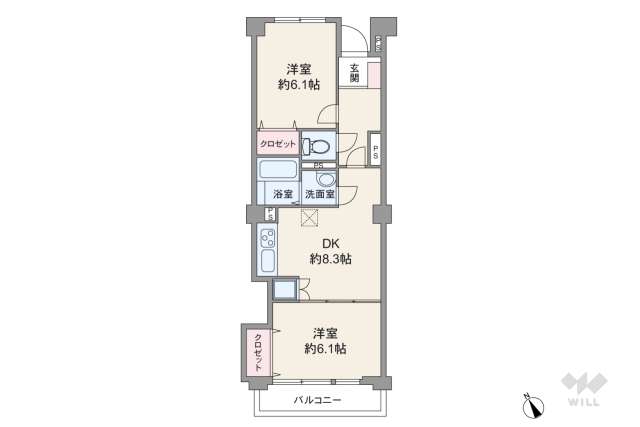 大森フラワーマンション:間取り図面
