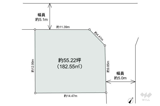 宝塚市中山五月台3丁目 土地:間取り図面