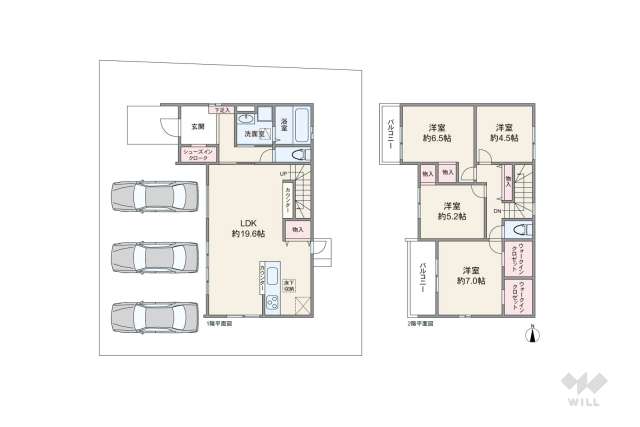 宝塚市御殿山4丁目 一戸建て:間取り図面