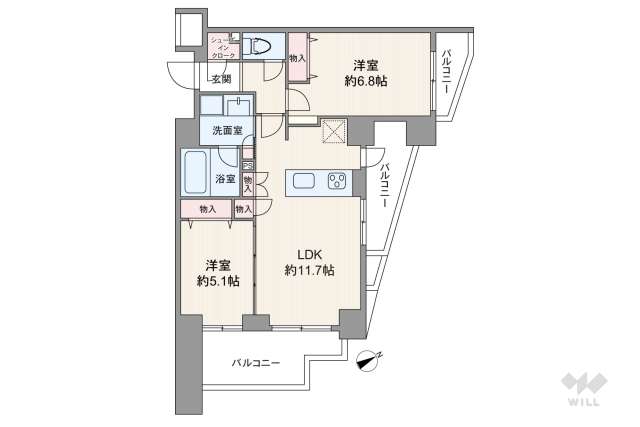 レガリス用賀:間取り図面