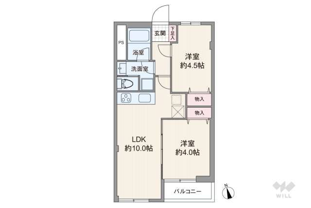 上北沢コーポラス:間取り図面