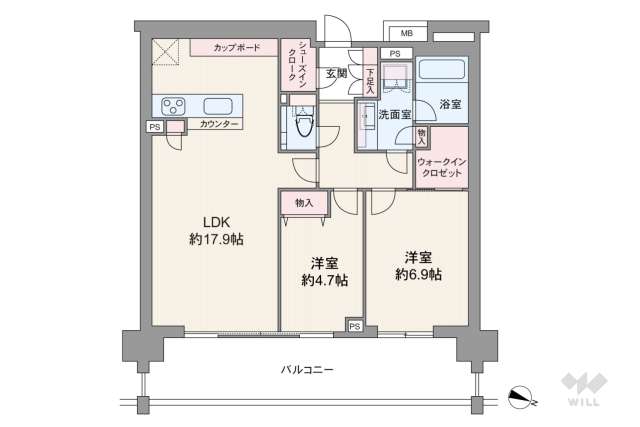 グランドヒルズ三軒茶屋ヒルトップガーデンコンフィデントフォート（C棟）:間取り図面