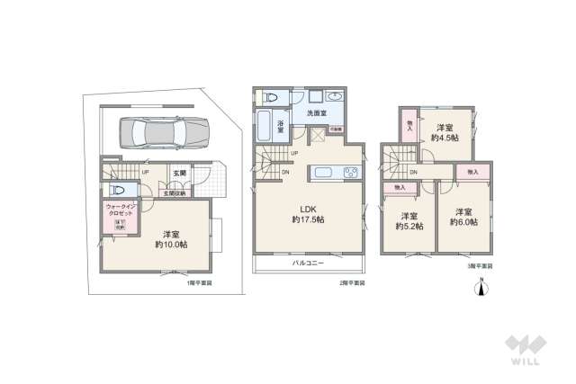 川崎市宮前区平5丁目 一戸建て:間取り図面