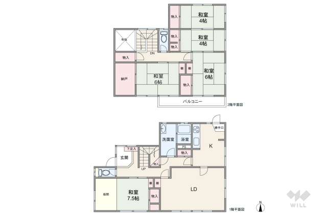 宝塚市仁川高丸3丁目 一戸建て:間取り図面