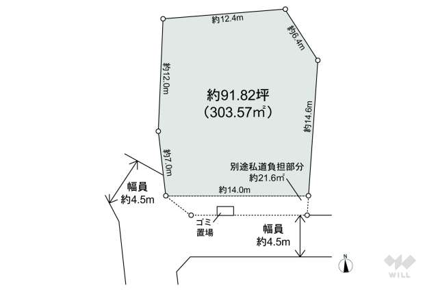 宝塚市山本西1丁目 土地:間取り図面