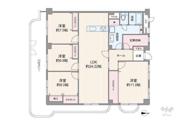 逆瀬川グリーンハイツ　D棟:間取り図面