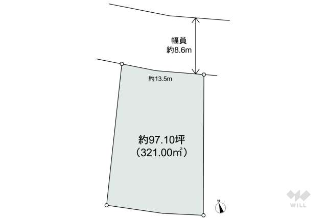 宝塚市中山桜台3丁目 土地:間取り図面
