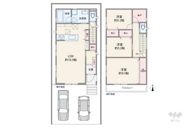 宝塚市米谷1丁目 一戸建て:間取り図面