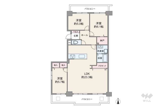 三郷パークマンション:間取り図面