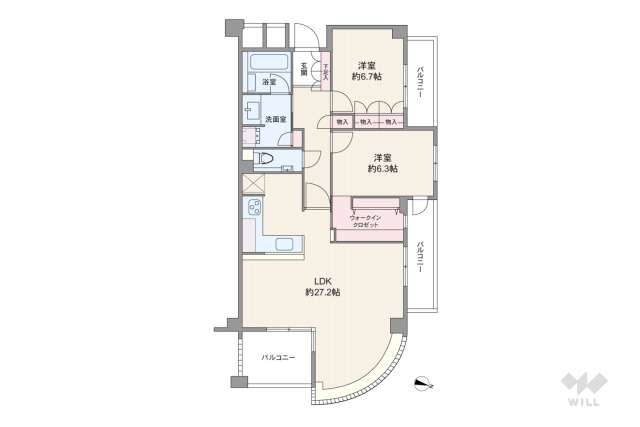 マークス夙川松園町:間取り図面