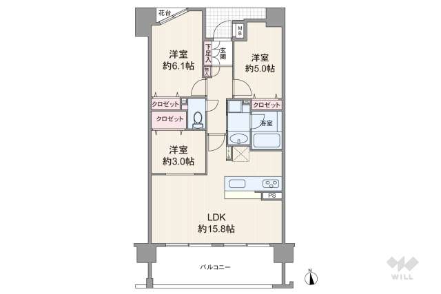 クレアガーデン尼崎エグゼ:間取り図面