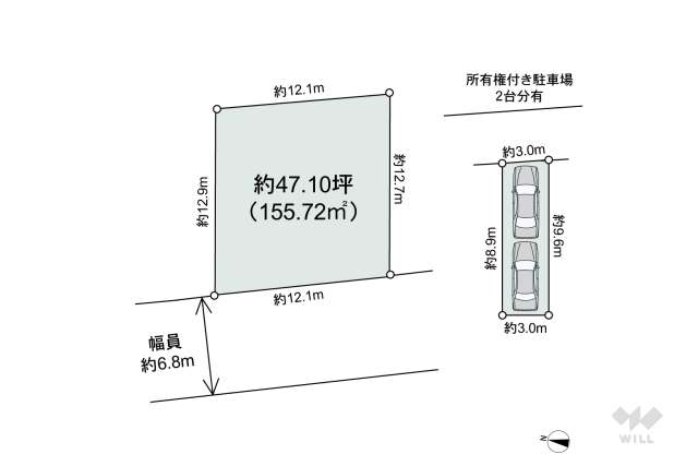 宝塚市花屋敷荘園3丁目 土地:間取り図面