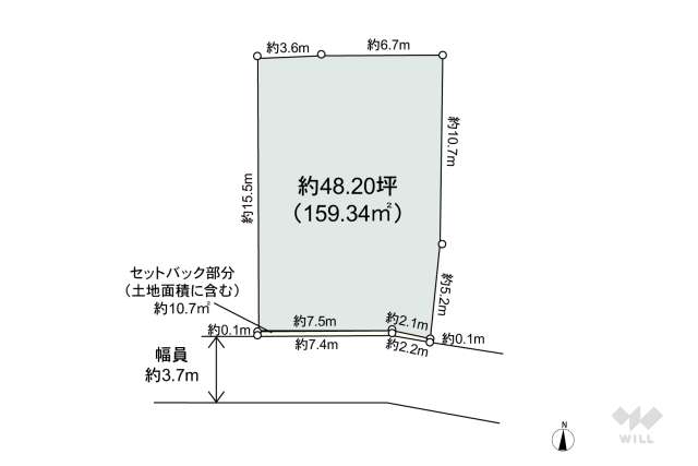 世田谷区砧3丁目 土地:間取り図面