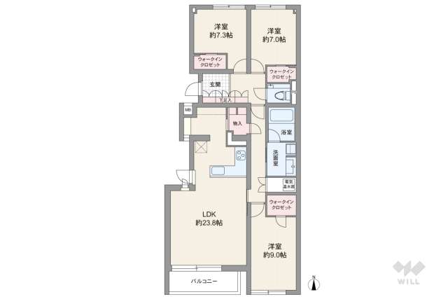 オリエントロイヤルハウス経堂:間取り図面